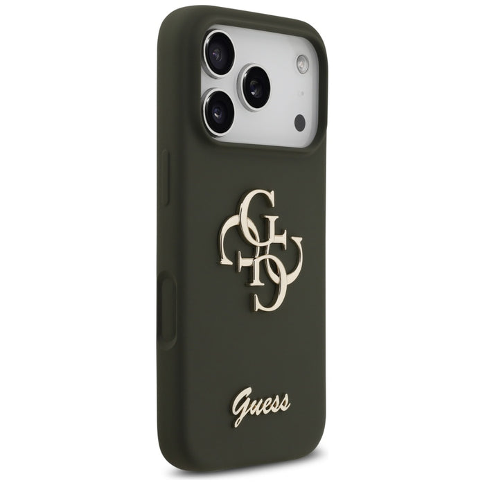 Guess Silicone Big 4G Script Case for iPhone 17 Pro - Green