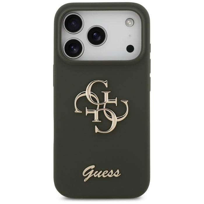 Guess Silicone Big 4G Script Case for iPhone 17 Pro - Green