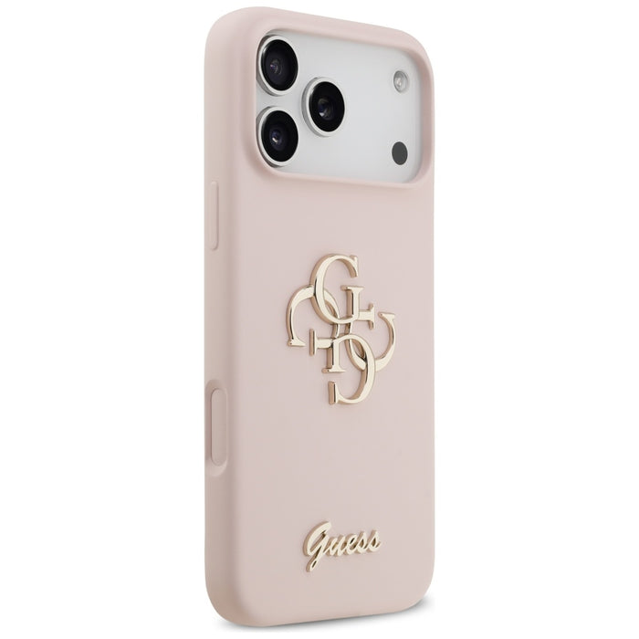 Guess Silicone Big 4G Script Case for iPhone 17 Pro Max - Pink