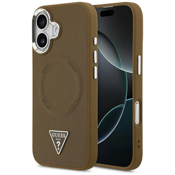 Guess Triangle Logo MagSafe case for iPhone 17 - brown