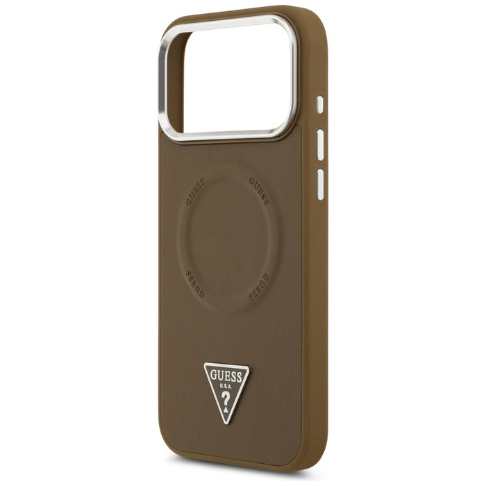 Guess Triangle Logo MagSafe case for iPhone 17 Pro Max - brown