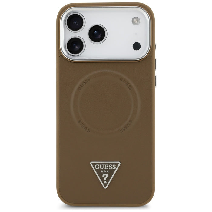 Guess Triangle Logo MagSafe case for iPhone 17 Pro Max - brown