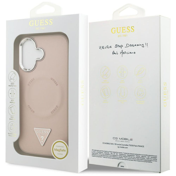 Guess Triangle Logo MagSafe case for iPhone 17 - pink