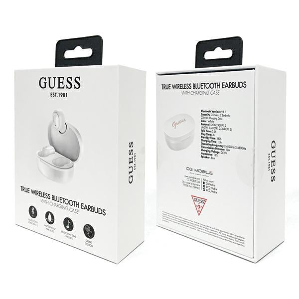 Guess Bluetooth Wireless Headphones GUTWST30WHTWS + Docking Station - White