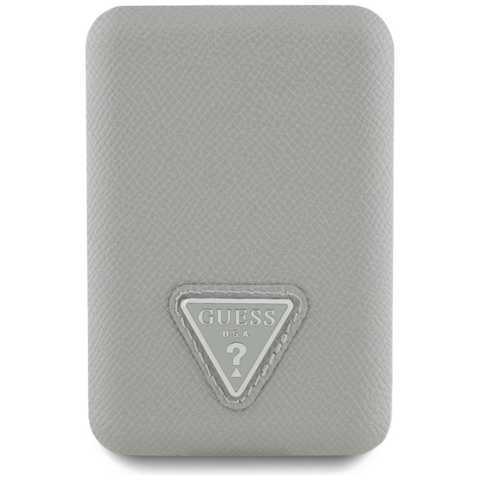 Guess Grained Triangle Power Bank with MagSafe 5000mAh 15W USB-C - Beige