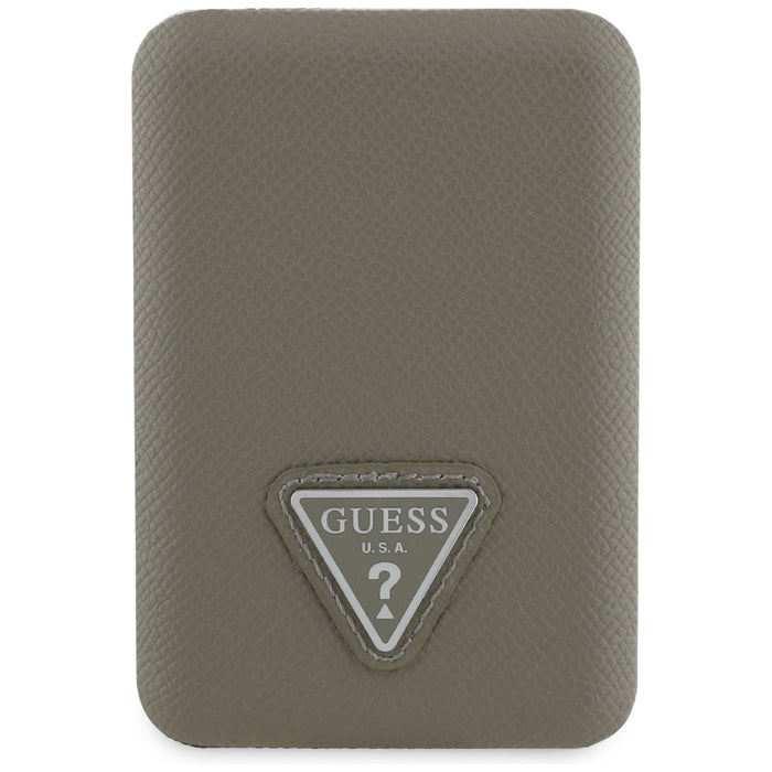 Guess Grained Triangle Power Bank with MagSafe 5000mAh 15W USB-C - Brown