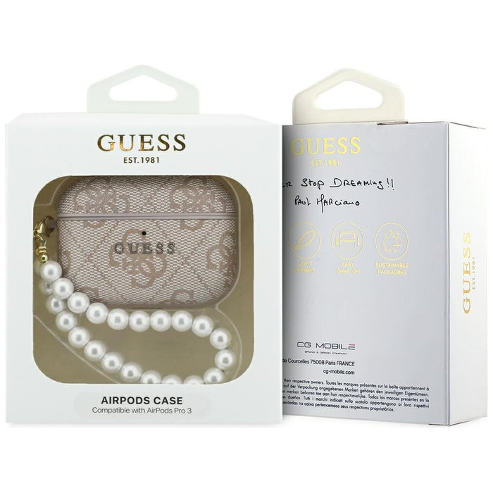 Guess 4G Pearl Strap Case for AirPods Pro 3 - Pink