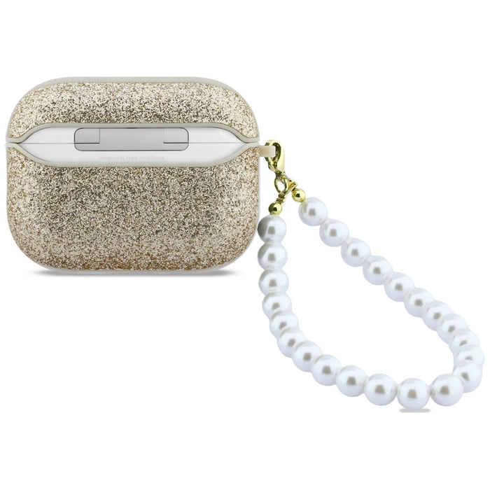 Guess Glitter Pearl Strap Case for AirPods Pro 3 - Gold