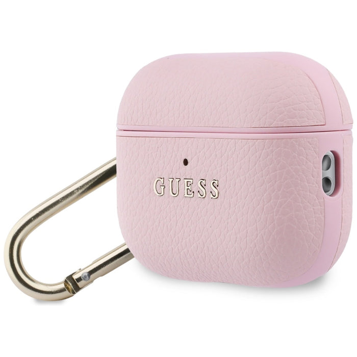 Guess Grained Classic Logo Case for AirPods Pro 3 - Pink