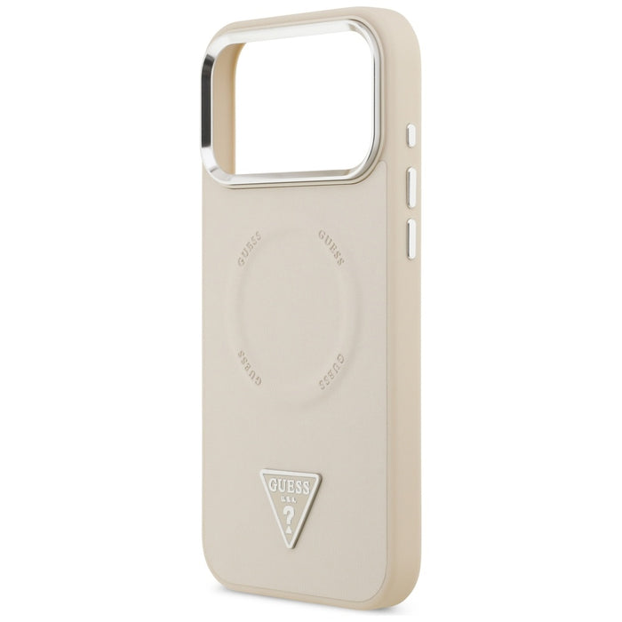 Guess Triangle Logo MagSafe Case for iPhone 17 Pro - Beige