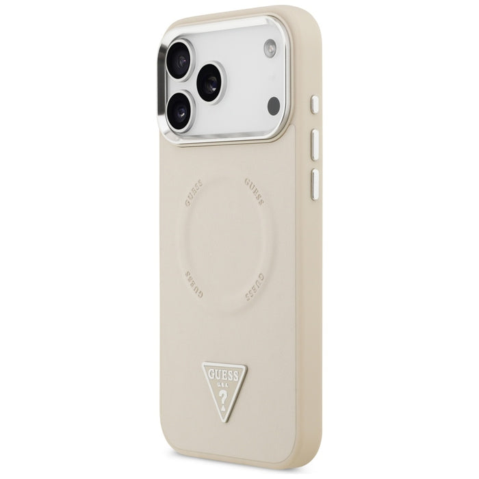 Guess Triangle Logo MagSafe Case for iPhone 17 Pro - Beige