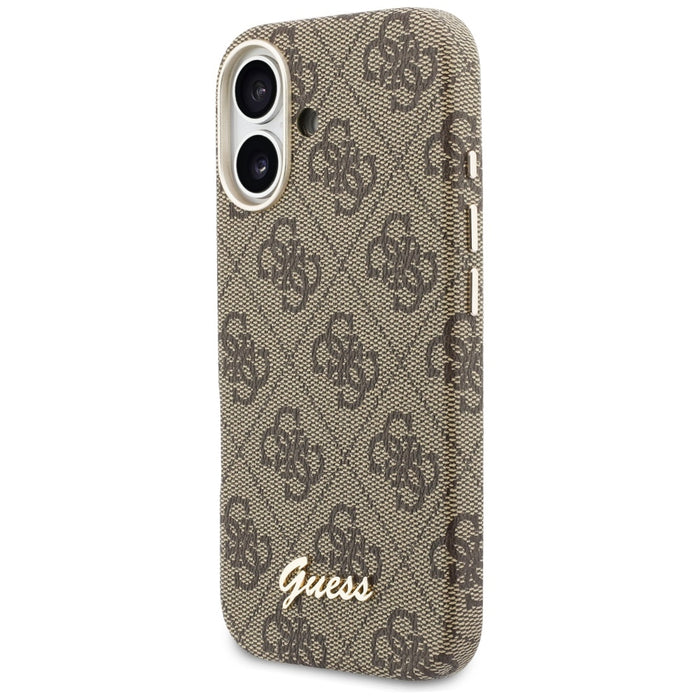 Guess 4G Script MagSafe Case for iPhone 17 - Brown