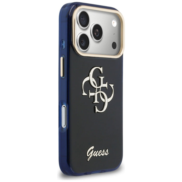 Guess IML 4G Script Metal case for iPhone 17 Pro Max - blue