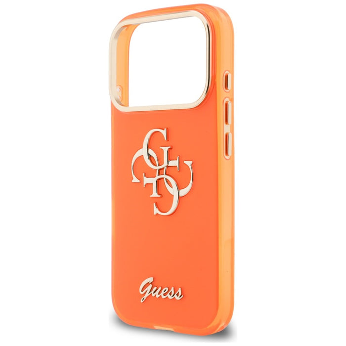 Guess IML 4G Script Metal Case for iPhone 17 Pro Max - Orange