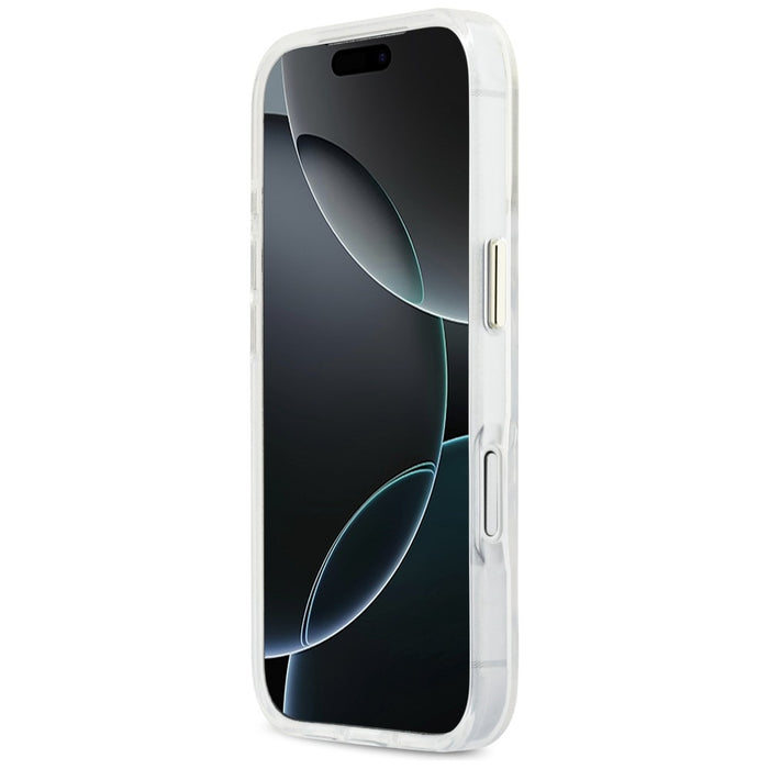 Guess IML Gradient Script Metal MagSafe Case for iPhone 17 Pro - White