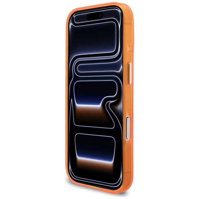 Guess IML Script Metal MagSafe Case for iPhone 17 Pro Max - Orange