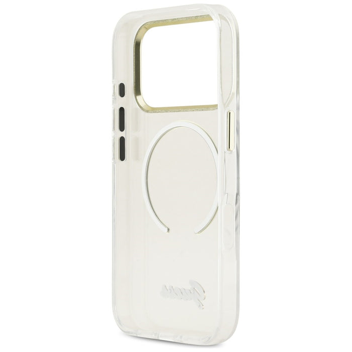 Guess IML Script Metal MagSafe Case for iPhone 17 Pro Max - Clear
