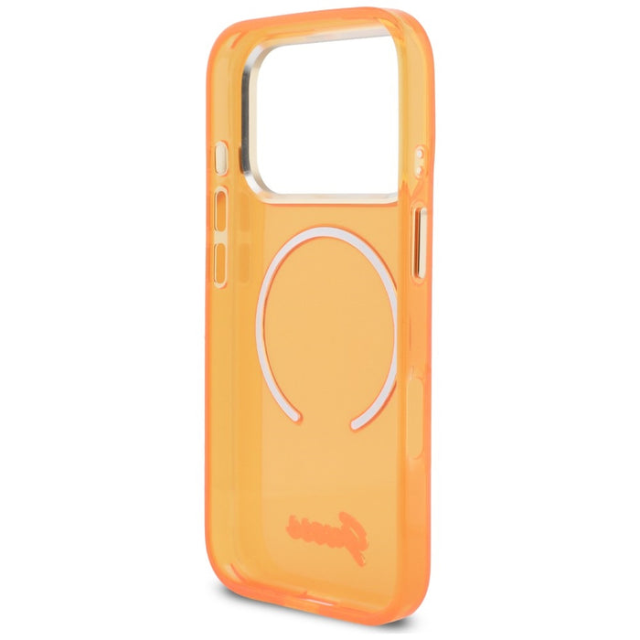 Guess IML Script Metal MagSafe Case for iPhone 17 Pro - Orange