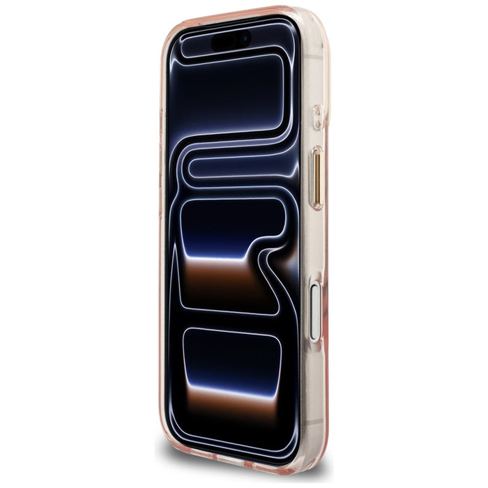Guess IML Script Metal MagSafe Case for iPhone 17 Pro - Pink