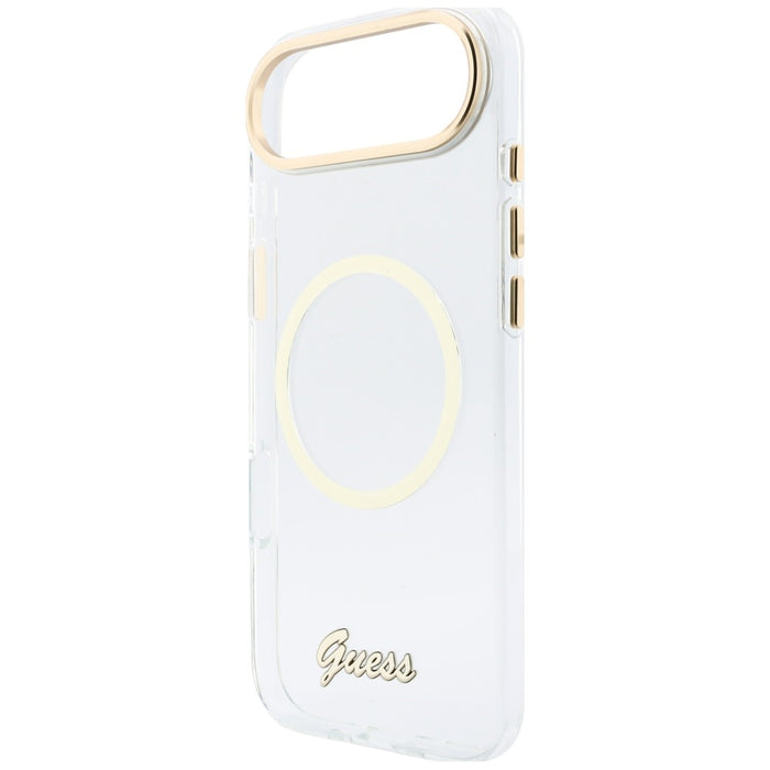 Guess IML Script Metal MagSafe Case for iPhone Air - Clear