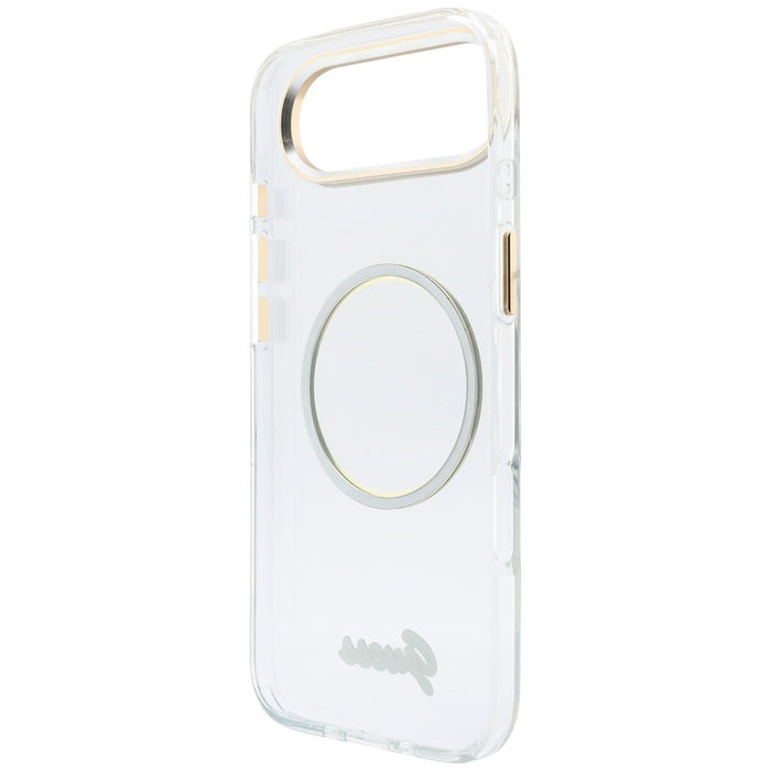 Guess IML Script Metal MagSafe Case for iPhone Air - Clear