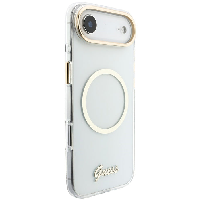 Guess IML Script Metal MagSafe Case for iPhone Air - Clear