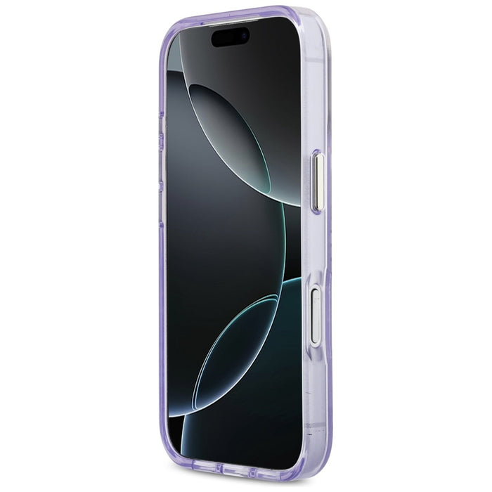 Guess IML Shell Script Metal MagSafe Case for iPhone 17 Pro Max - Purple