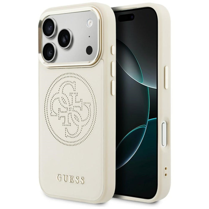 Guess Perforated 4G MagSafe Case for iPhone 17 Pro - Beige