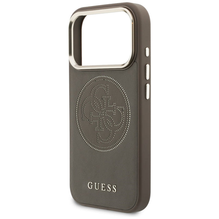 Guess Perforated 4G MagSafe case for iPhone 17 Pro - brown