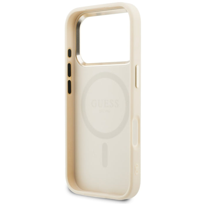 Guess Perforated 4G MagSafe Case for iPhone 17 Pro Max - Beige