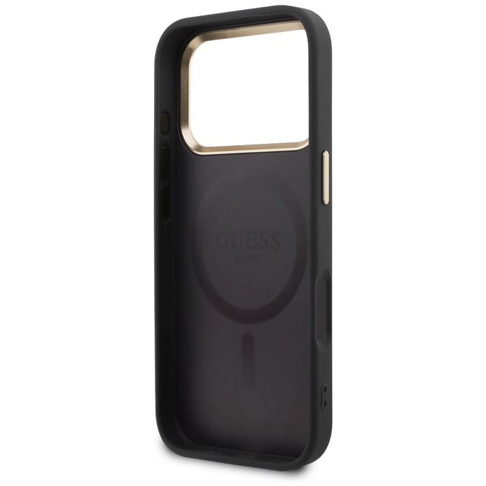 Guess Perforated 4G MagSafe case for iPhone 17 Pro Max - black