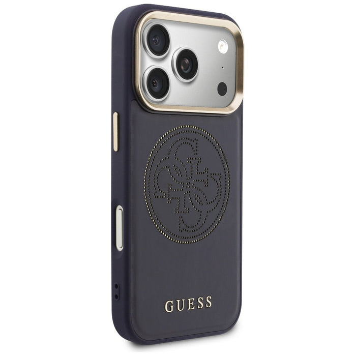 Guess Perforated 4G MagSafe case for iPhone 17 Pro Max - blue