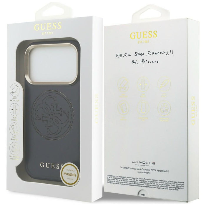 Guess Perforated 4G MagSafe case for iPhone 17 Pro Max - blue