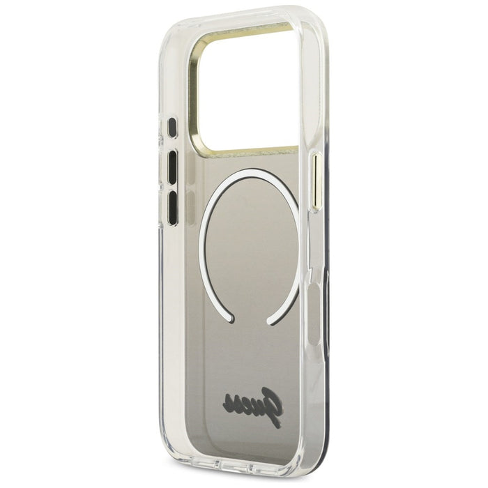Guess IML Gradient Script Metal MagSafe Case for iPhone 17 Pro - Black