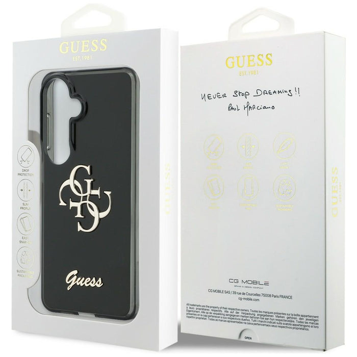 Guess IML Big Metal 4G Script case for Samsung Galaxy S26 - black