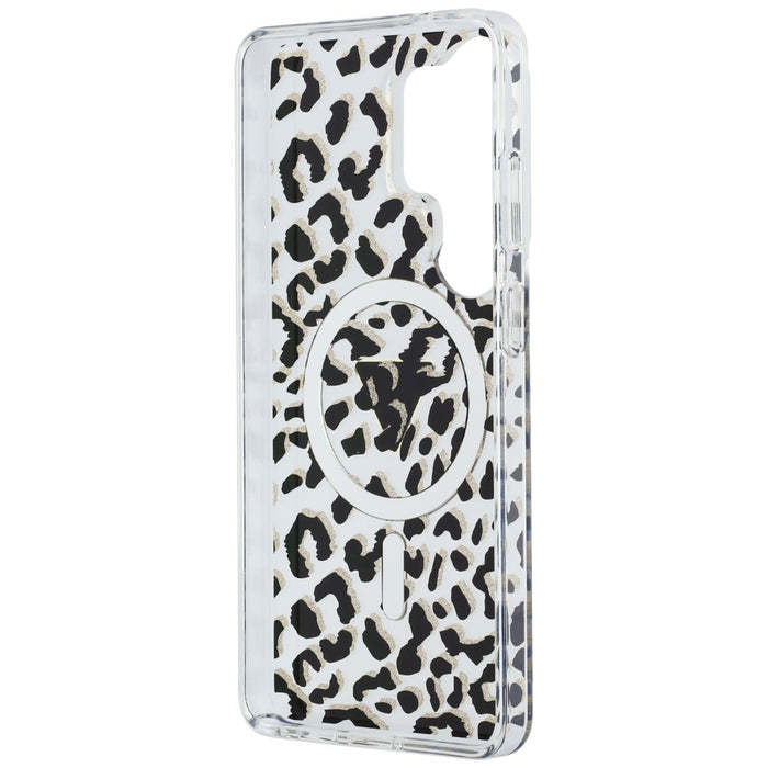 Guess IML Leopard Print Triangle MagSafe Case for Samsung Galaxy S26 Ultra - Black
