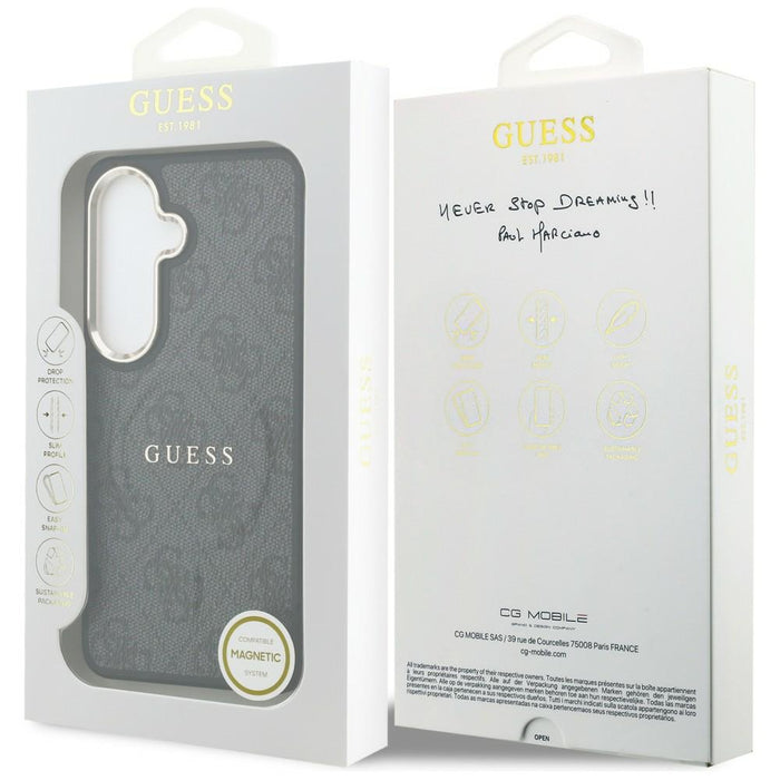 Guess 4G Embossed Ring MagSafe case for Samsung Galaxy S26 - black