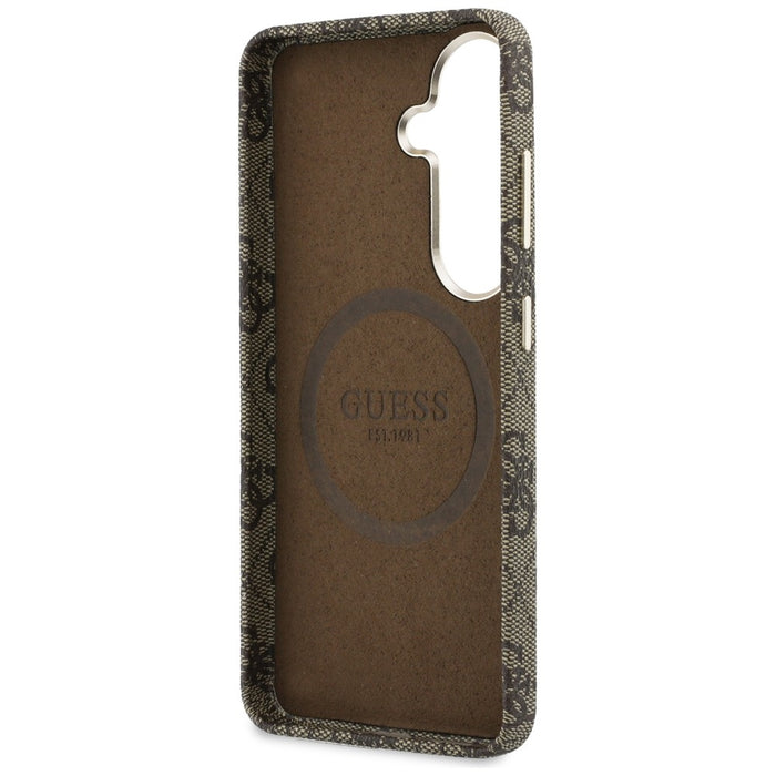 Guess 4G Script MagSafe Case for Samsung Galaxy S26 - Brown