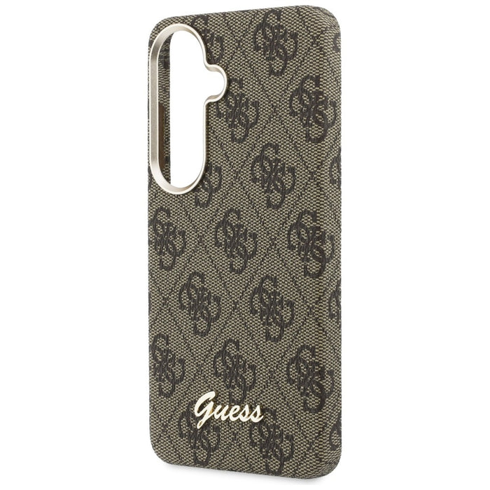Guess 4G Script MagSafe Case for Samsung Galaxy S26 - Brown