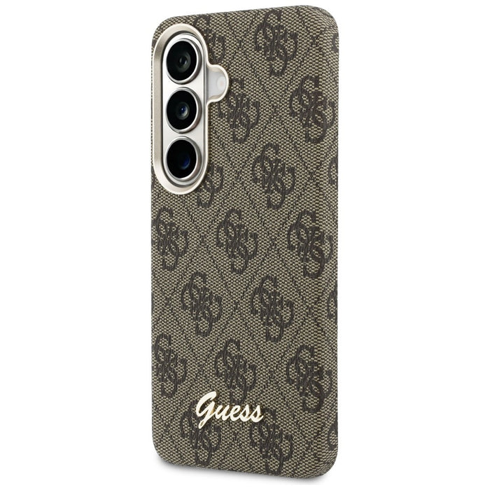 Guess 4G Script MagSafe Case for Samsung Galaxy S26 - Brown