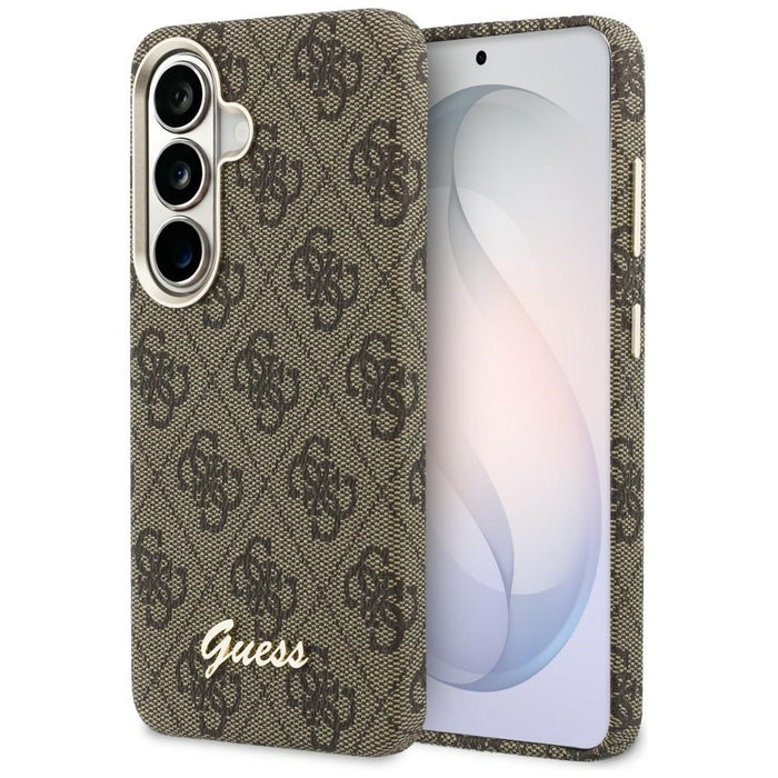 Guess 4G Script MagSafe Case for Samsung Galaxy S26 - Brown
