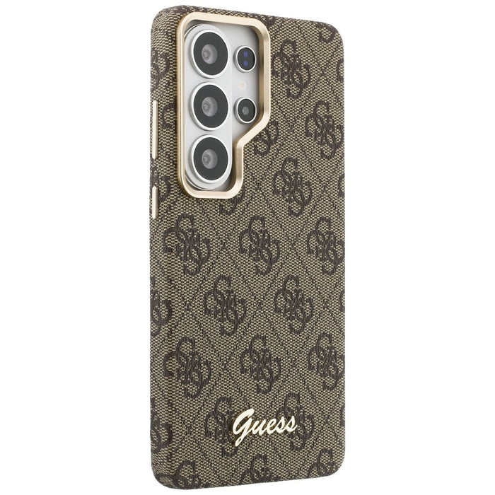 Guess 4G Script MagSafe Case for Samsung Galaxy S26 Ultra - Brown