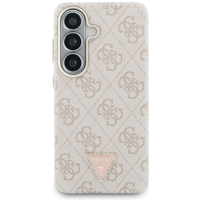 Guess 4G Triangle Logo MagSafe Case for Samsung Galaxy S26 - Pink