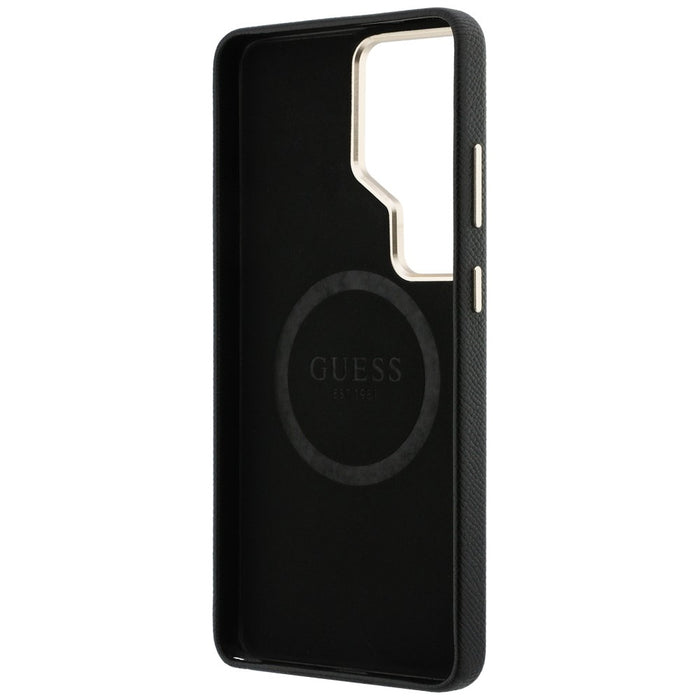Guess Rhinestone Round Logo MagSafe Case for Samsung Galaxy S26 Ultra - Black