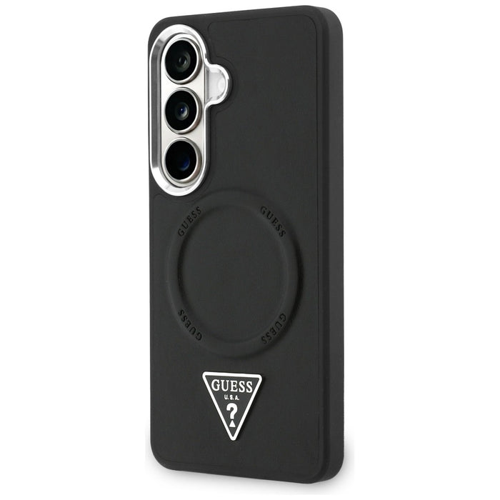 Guess Embossed Ring Triangle Logo MagSafe case for Samsung Galaxy S26 - black