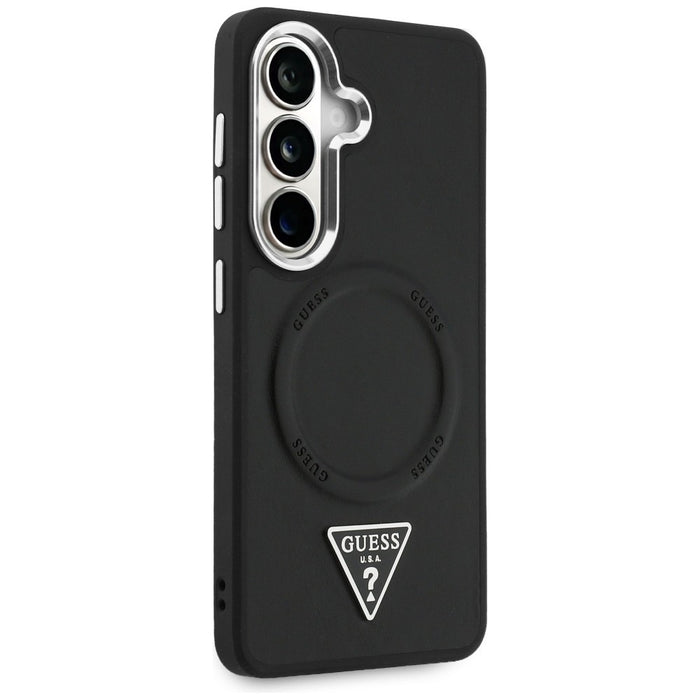Guess Embossed Ring Triangle Logo MagSafe case for Samsung Galaxy S26 - black