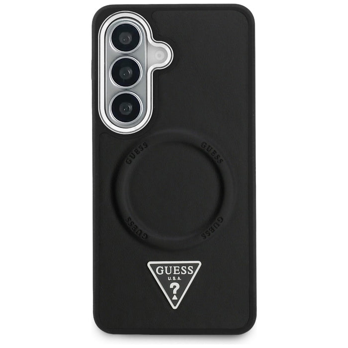 Guess Embossed Ring Triangle Logo MagSafe case for Samsung Galaxy S26 - black
