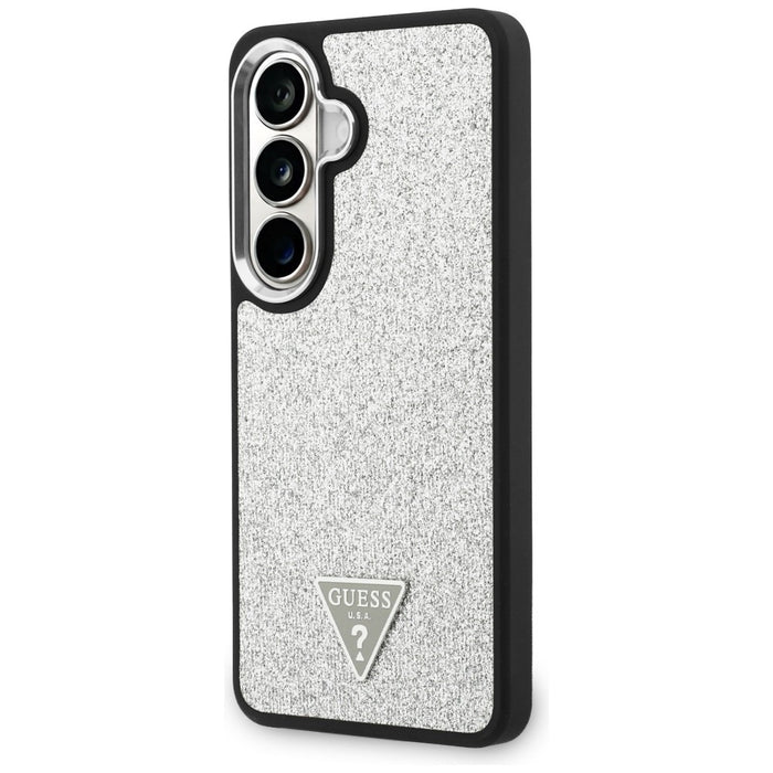 Guess Fixed Glitter Triangle MagSafe case for Samsung Galaxy S26+ - silver