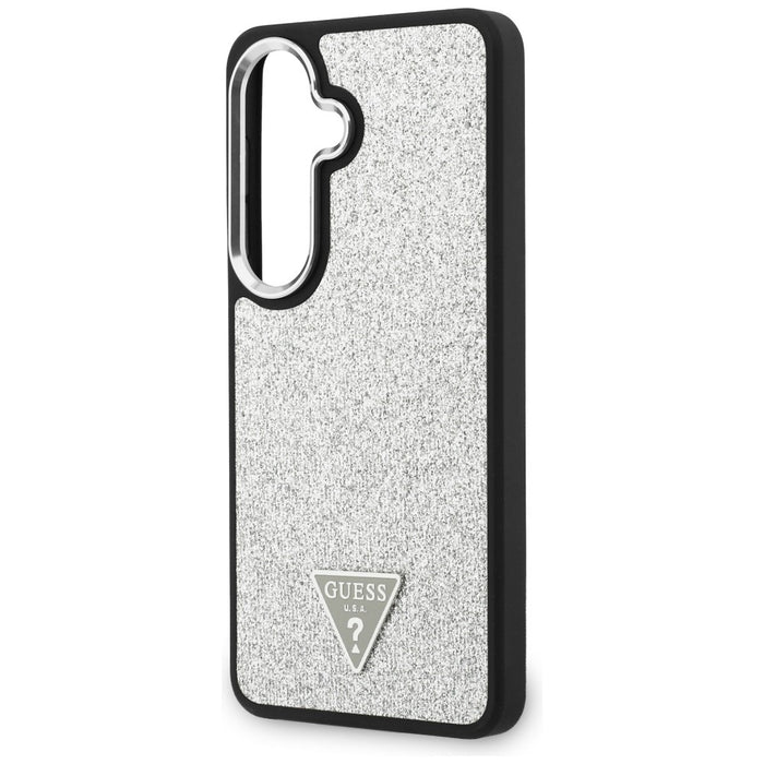 Guess Fixed Glitter Triangle MagSafe case for Samsung Galaxy S26+ - silver