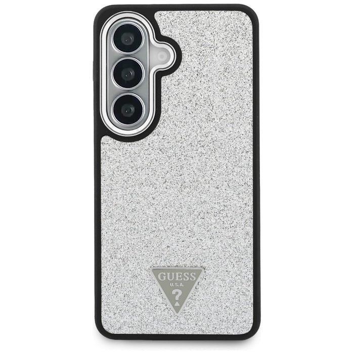 Guess Fixed Glitter Triangle MagSafe case for Samsung Galaxy S26+ - silver